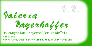 valeria mayerhoffer business card